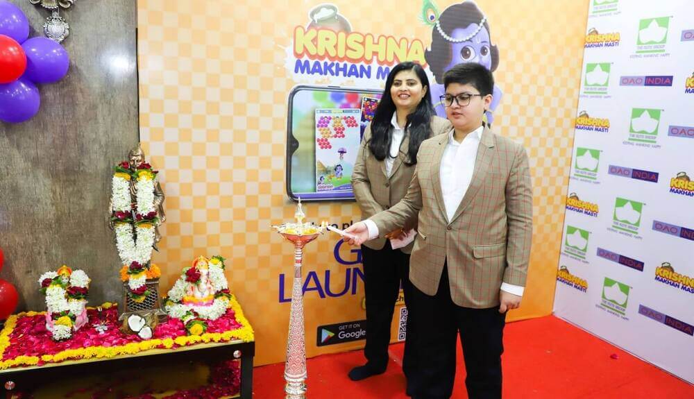 Today is a special day, as we are celebrating two important days, Janmashtami ( the birthday of beloved Lord Krishna) and the Launch of the First Game of OAO INDIA, marking a big step towards the vision of Aryen Sir. the inauguration ceremony at Pune Office. <br>
The Game Krishna Makhan Masti is now available on Play Store. Enjoy it with your family and friends.