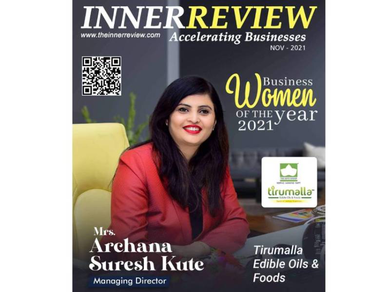 Heartfelt congratulations to our MD, Mrs Archana Suresh Kute for being recognised as “BUSINESS WOMEN OF THE YEAR 2021”. <br>
INNER REVIEW has highlighted her entrepreneurial journey as well as her role in the success story of the kute group in their magazine.