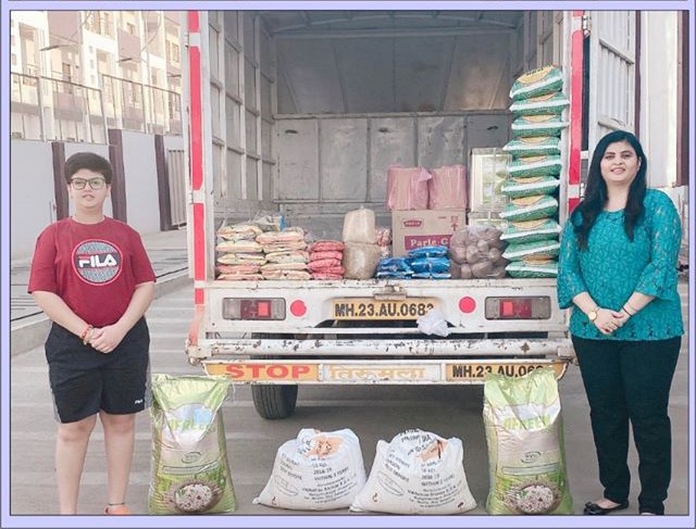 Food-grains, Clothes donation to Orphanage